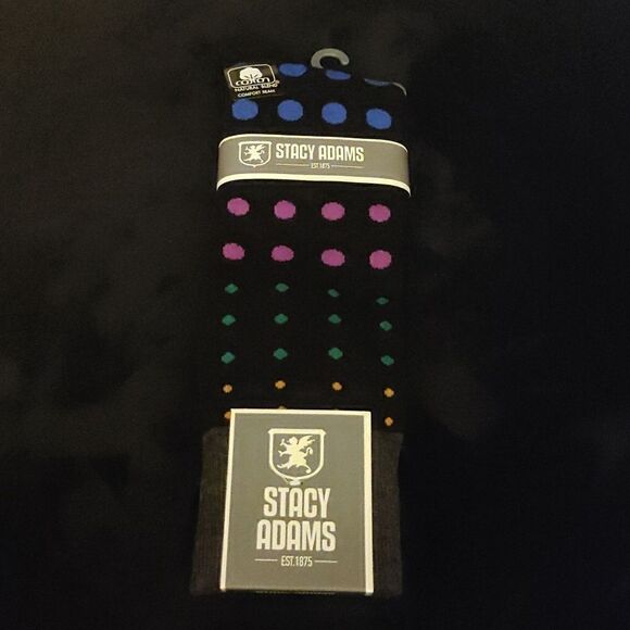 MEN'S STACY ADAMS PATTERN DRESS SOCK. - Picture 1 of 2